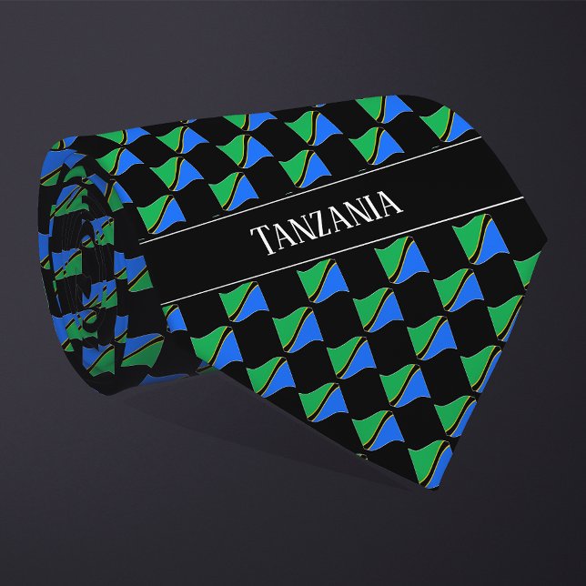 Corbata Wavy Tanzania Flag Pattern  (Subido por el creador)