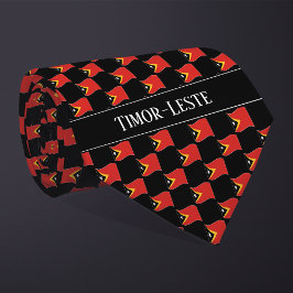 Corbata Wavy Timor-Leste Flag Pattern 