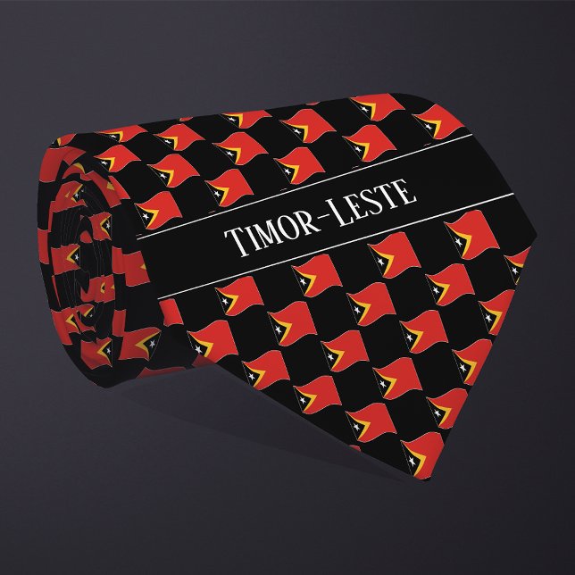 Corbata Wavy Timor-Leste Flag Pattern  (Subido por el creador)