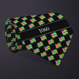 Corbata Wavy Togo Flag Pattern