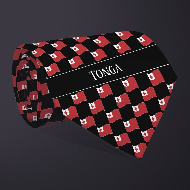 Corbata Wavy Tonga Flag Pattern  (Subido por el creador)
