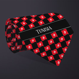 Corbata Wavy Tunisia Flag Pattern
