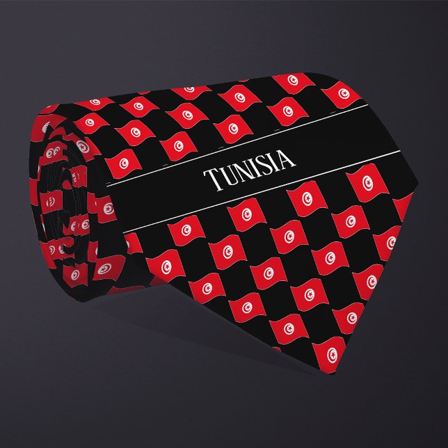 Corbata Wavy Tunisia Flag Pattern  (Subido por el creador)