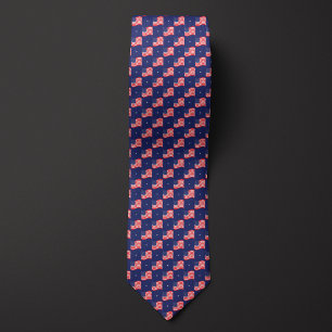 Corbata Wavy U.S. Flag Star Pattern