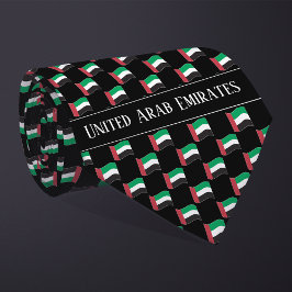 Corbata Wavy United Arab Emirates Flag Pattern 
