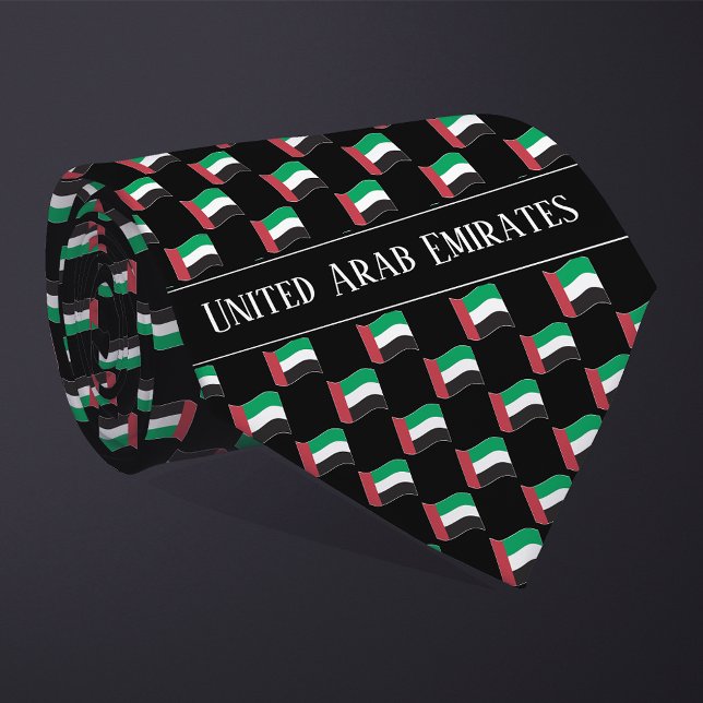 Corbata Wavy United Arab Emirates Flag Pattern  (Subido por el creador)
