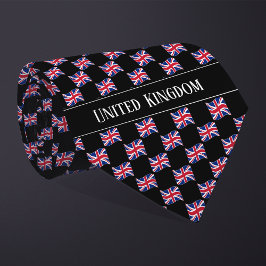 Corbata Wavy United Kingdom Flag Pattern 