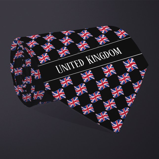 Corbata Wavy United Kingdom Flag Pattern  (Subido por el creador)