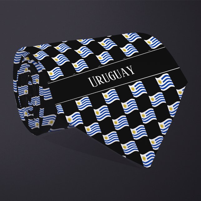 Corbata Wavy Uruguay Flag Pattern  (Subido por el creador)