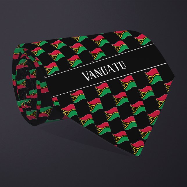 Corbata Wavy Vanuatu Flag Pattern  (Subido por el creador)