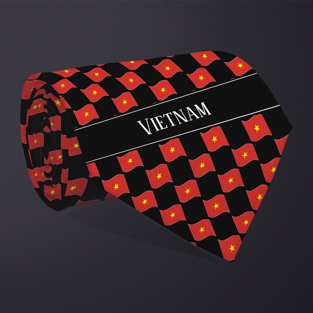 Corbata Wavy Vietnam Flag Pattern  (Subido por el creador)