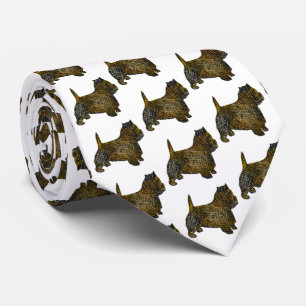 Corbata West Highland Westie Silhouette Halloween White