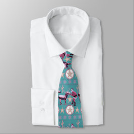 Corbata Western Christmas Donkey Reindeer Neck Tie