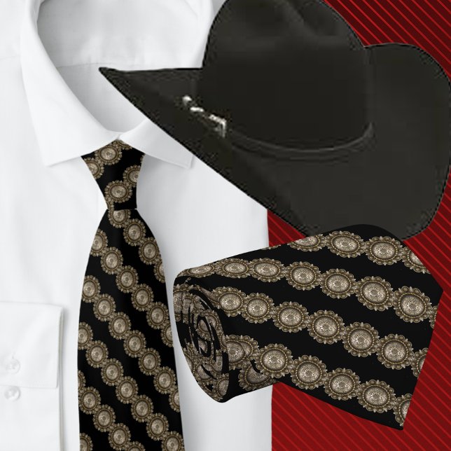 Corbata Western Cowboy Conchos (Western Necktie with concho design)