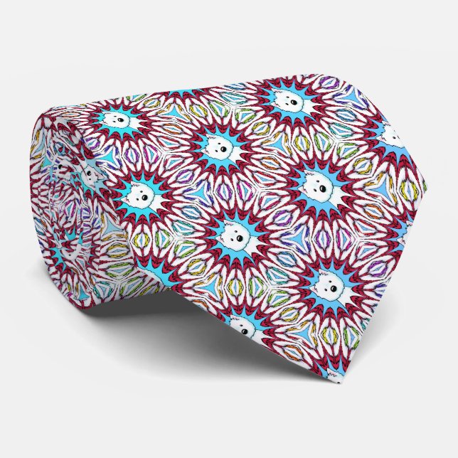 Corbata Westie Rainbow Bridge Neck Tie (Enrollado)