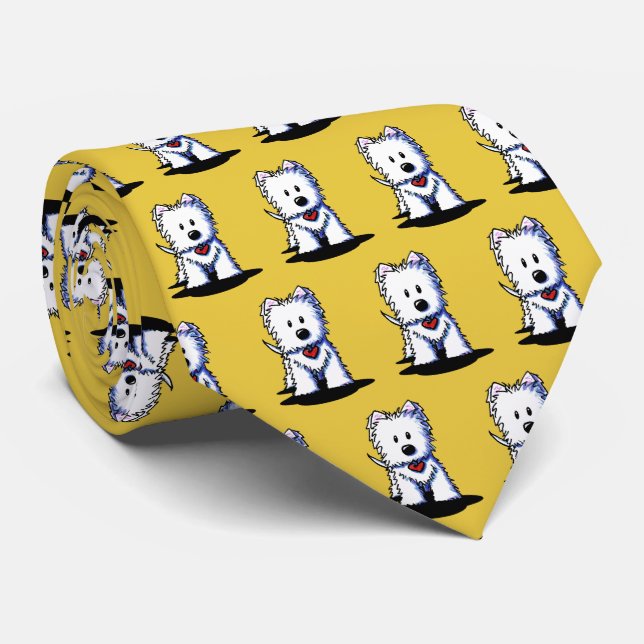 Corbata Westie Terrier KiniArt Tapón de cuello (Enrollado)