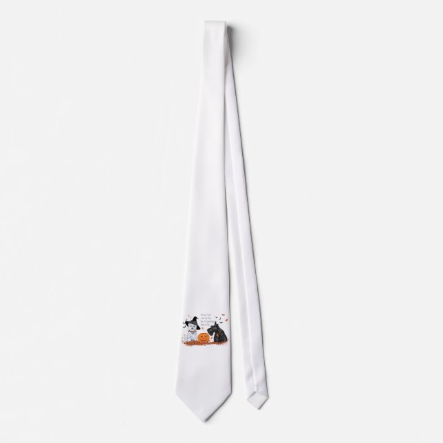 Corbata Westie y Scottie Halloween (Anverso)