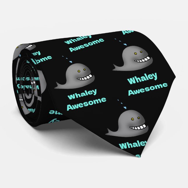 Corbata Whaley Awesome Funny Whale Pun Design (Enrollado)