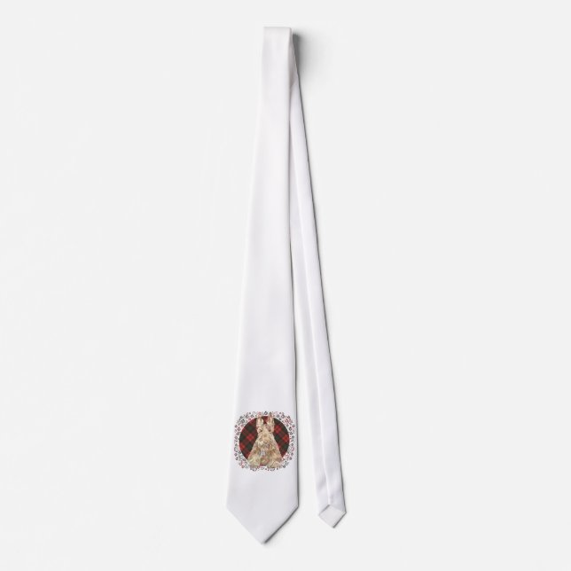 Corbata Wheaten Scottie Tartán (Anverso)