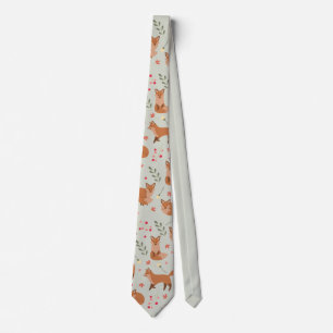 Corbata Whimsical Fox Pattern
