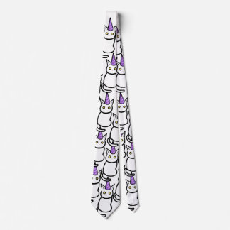 Corbata White Cat Celebration Tie