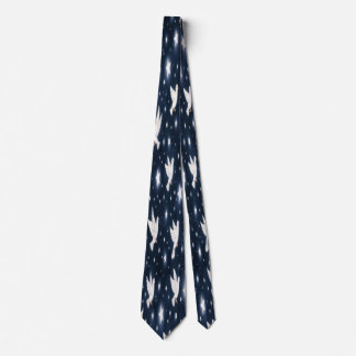 Corbata White Doves and Stars Tie