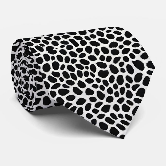 Corbata White Leopard Elegant Trendy Luxury Collection (Enrollado)
