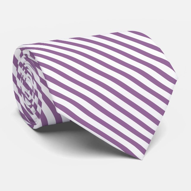 Corbata white-lilac stripes – lila-weiß gestreift (Enrollado)