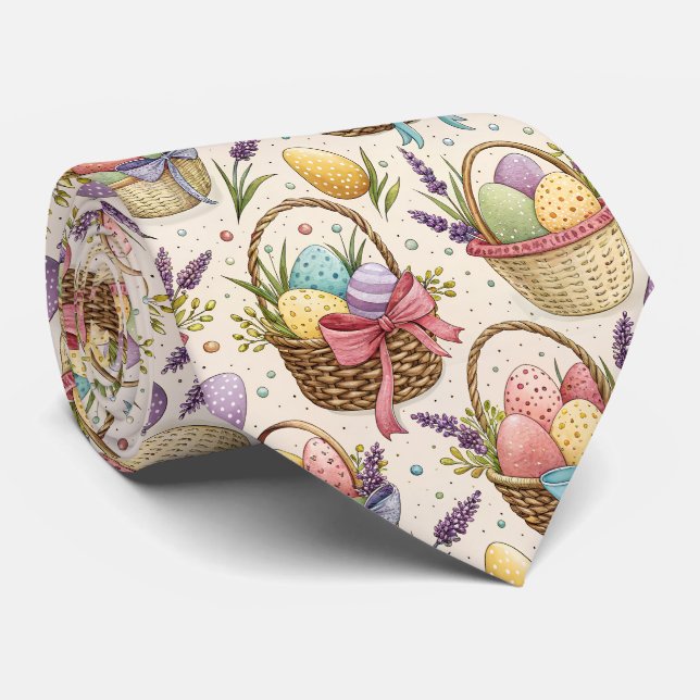 Corbata Wicker Basket Easter Eggs with Lavender (Enrollado)