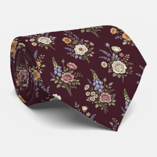Corbata Wildflower Faux Silk Jardín Inglés Caballero