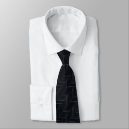 Corbata William Morris Black Arrowhead Silk Mosaic Necktie