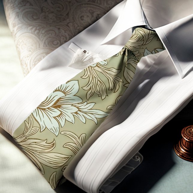 Corbata William Morris Chrysanthemum Pattern Necs Tie (Subido por el creador)