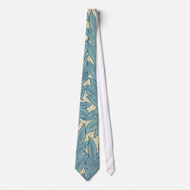 Corbata William Morris Classic Tulip Blue Floral (Anverso)