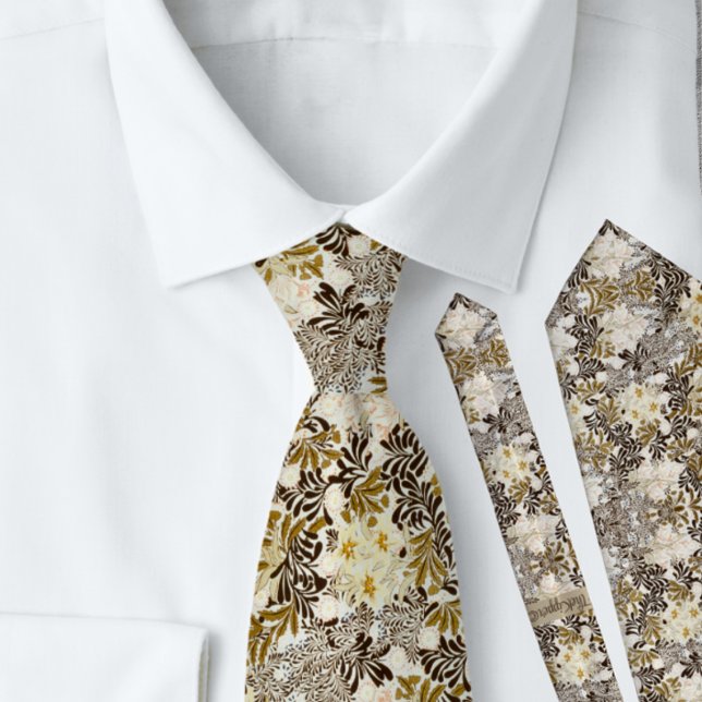 Corbata William * Morris Floral Gold Cream (Subido por el creador)