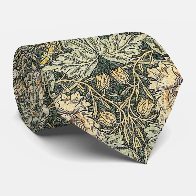 Corbata William Morris Honeysuckle Design (Enrollado)