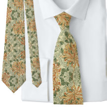 William * Morris Melocotón Verde Floral