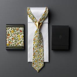 Corbata William Morris Pomegranate Lemons Frutas Amarillas