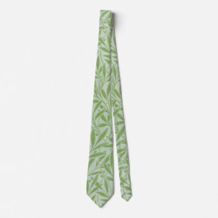 Corbata William Morris Sauce Verde Clásico de Flor de Sauc