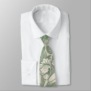 Corbata william morris tulip papel tapiz verde