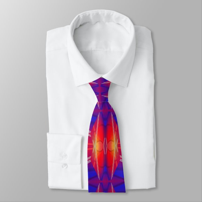 Corbata Winging It Neon Layered Abstract Design (Atado)