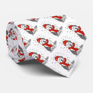 Corbata Winter (rojo) Viejo perro pastor inglés gris 1 fer