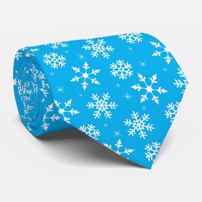 Corbata Winter Snowflakes Pattern (Enrollado)