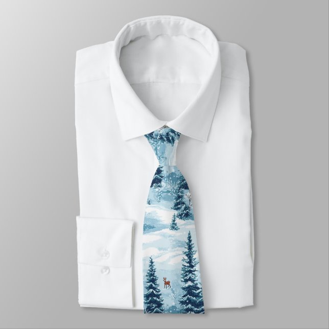Corbata Winterlicher Pixelwald – Verschneite Waldszene (Atado)