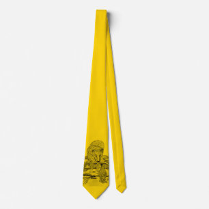 Corbata Wolf and Raven - Diseño negro y amarillo