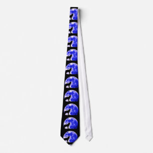 Corbata Wolf Howling en Moon Neck Ties