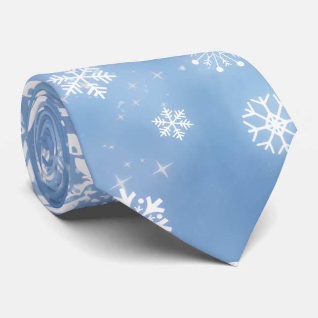 Corbata Wonderful Christmas Snow (Enrollado)