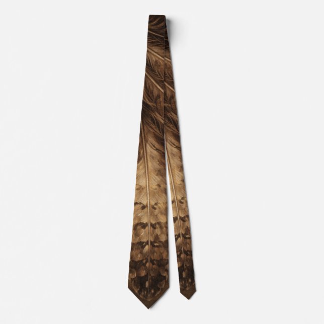 Corbata Woodcock feathers in earthy tones (Anverso)