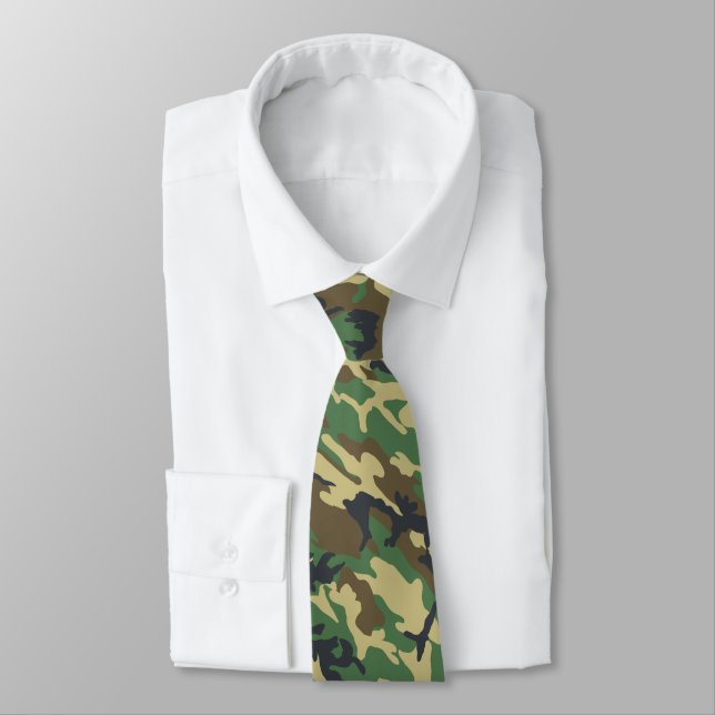 Corbata Woodland Camo (Atado)