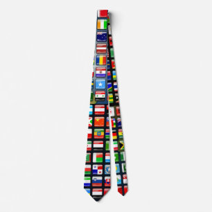Corbata World Flags Neck Tie