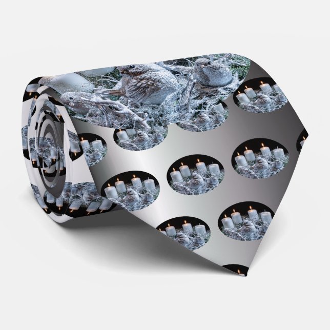 Corbata Wreath de advenimiento blanco (Enrollado)